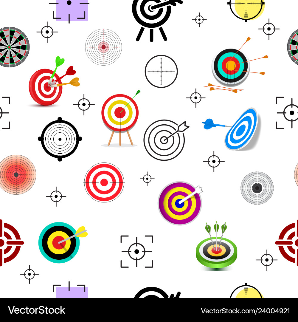 Target icon arrow in aim of dartboard Target icon arrow in aim of dartboard Vector Image