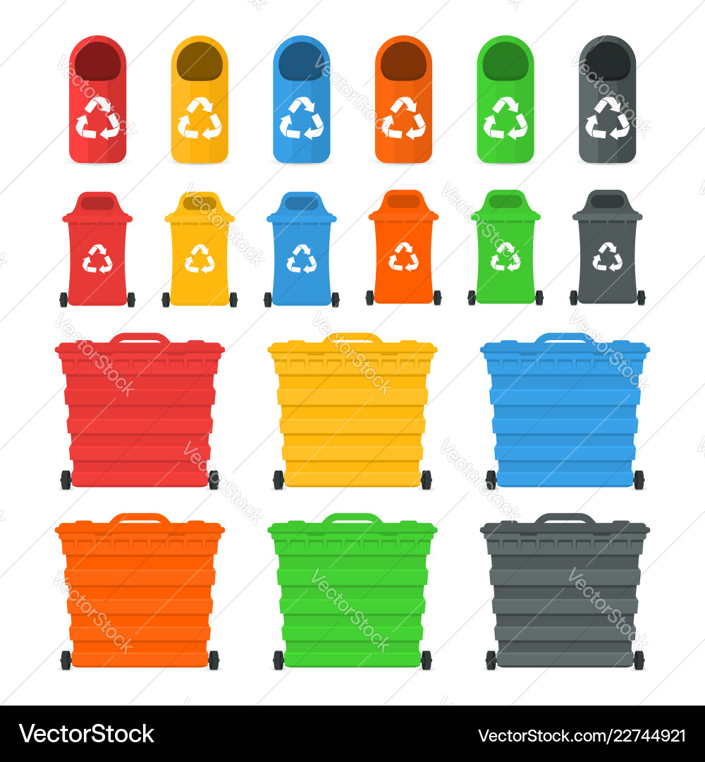 Waste sorting and recycling management Waste sorting and recycling management vector image