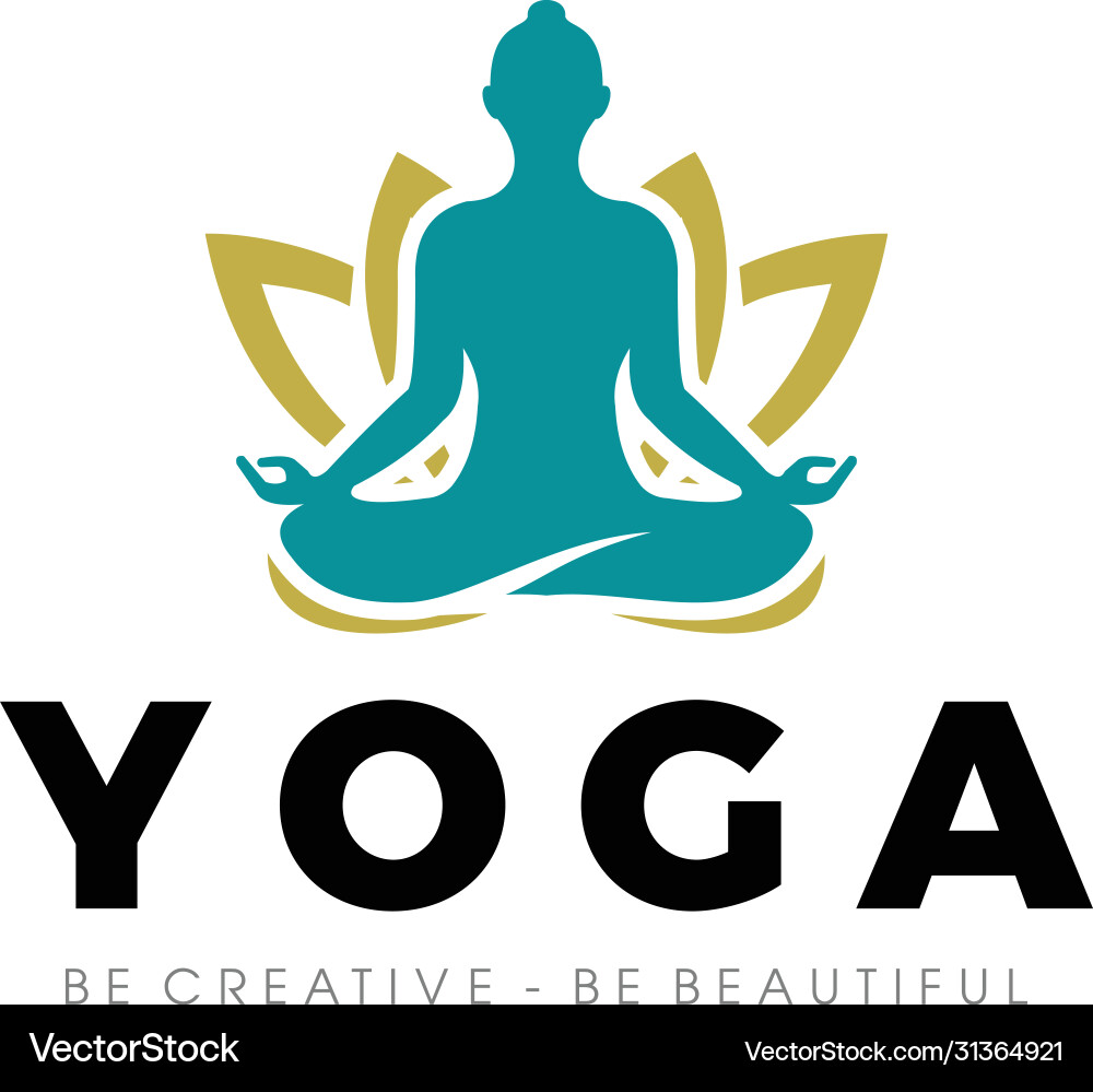 Yoga and wellness logo inspiration – Royalty-Free Vector | VectorStock, image size:1000x999