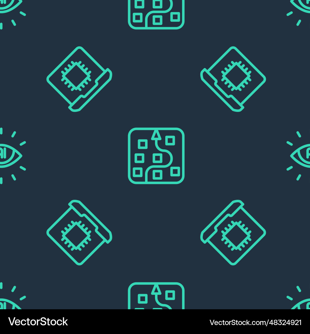 Zeile neural Netzprozessor cpu Zeile neural Netzprozessor cpu Vektorbild