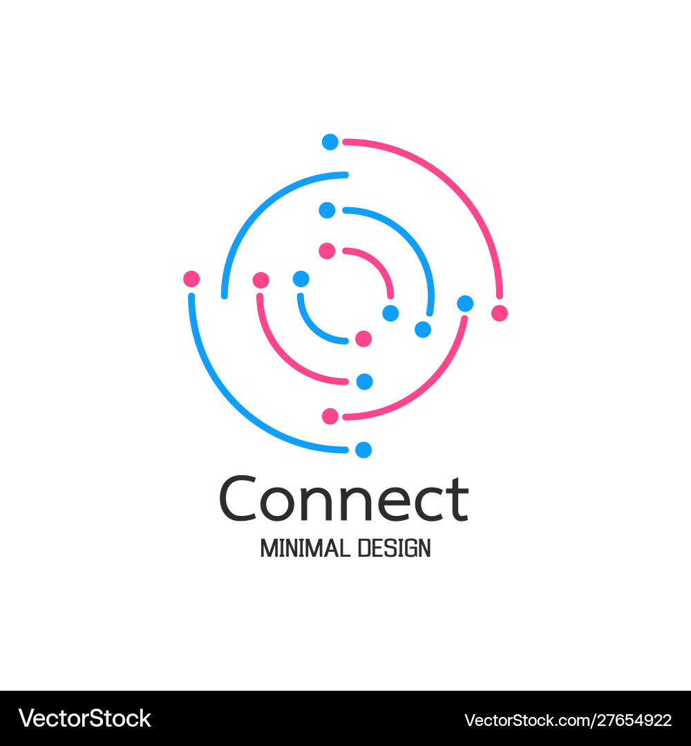 Abstract network connection icon logo design Abstract network connection icon logo design vector image