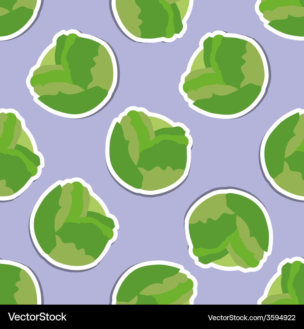 Cabbage pattern seamless texture Vector Image