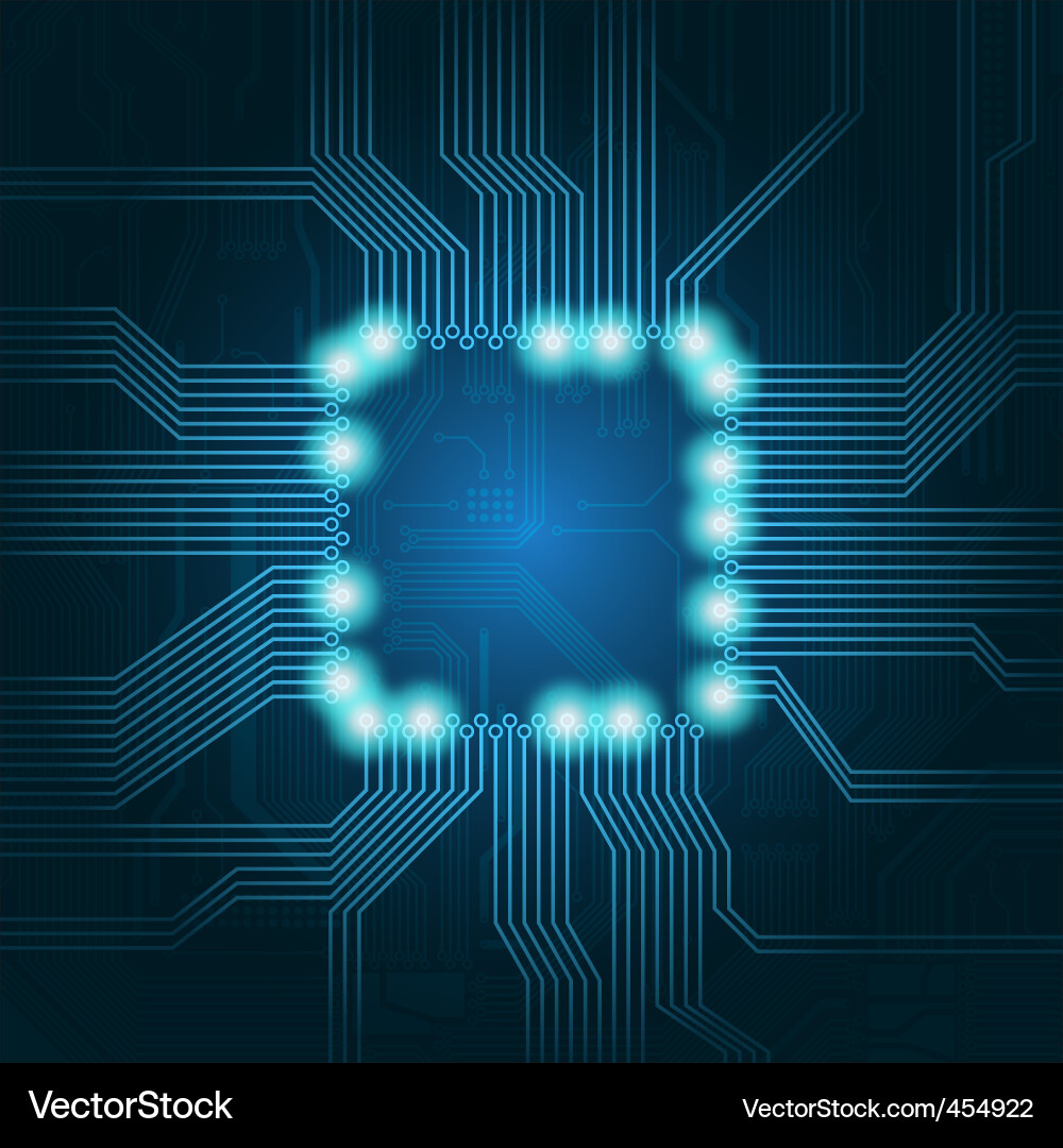 Circuit Board Technology Background Vector Image