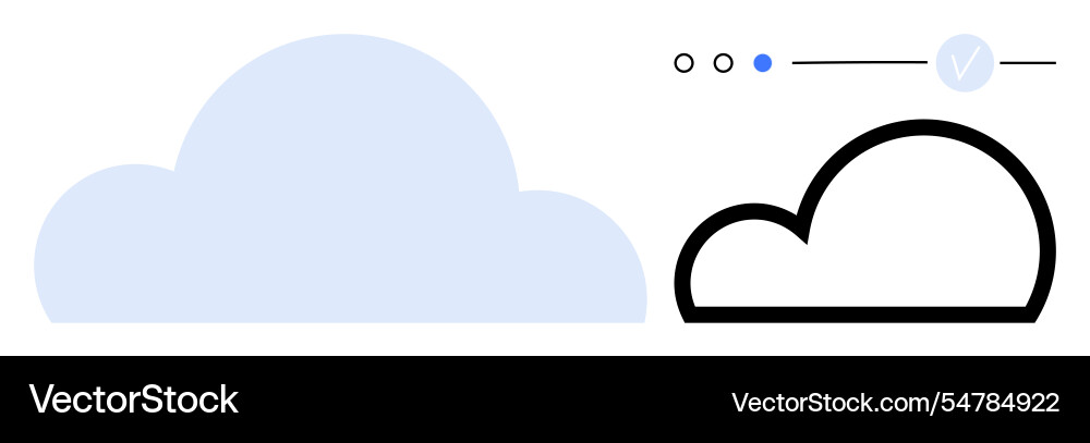 Cloud icons with loading bar indicators Cloud icons with loading bar indicators vector image
