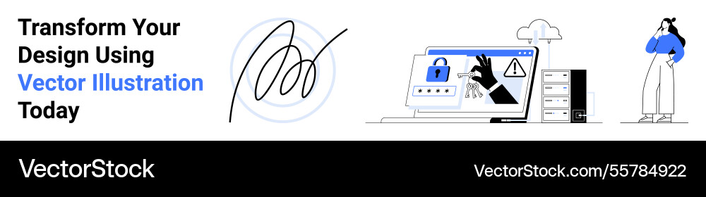 Digital security dashboard with alert warnings Digital security dashboard with alert warnings vector image