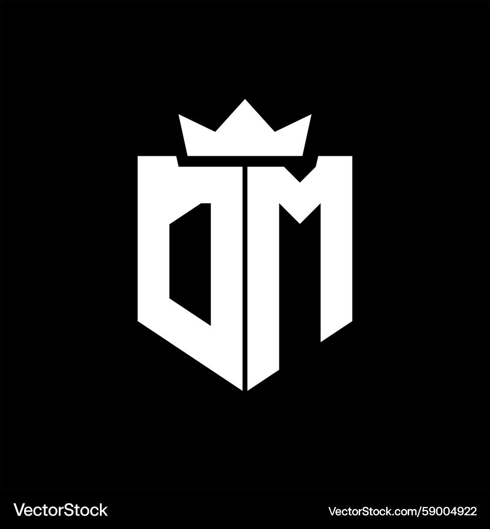 Dm image of a shield with a sharp geometric style Dm image of a shield with a sharp geometric style Vector Image