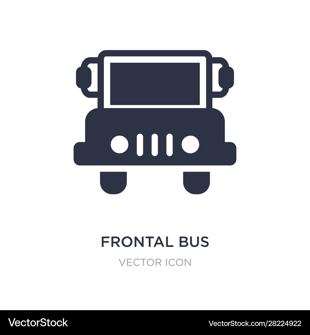 Frontal bus icon on white background simple Frontal bus icon on white background simple vector image