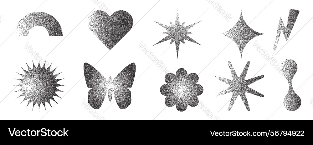 Geometric figures with grain noise gradient Geometric figures with grain noise gradient vector image
