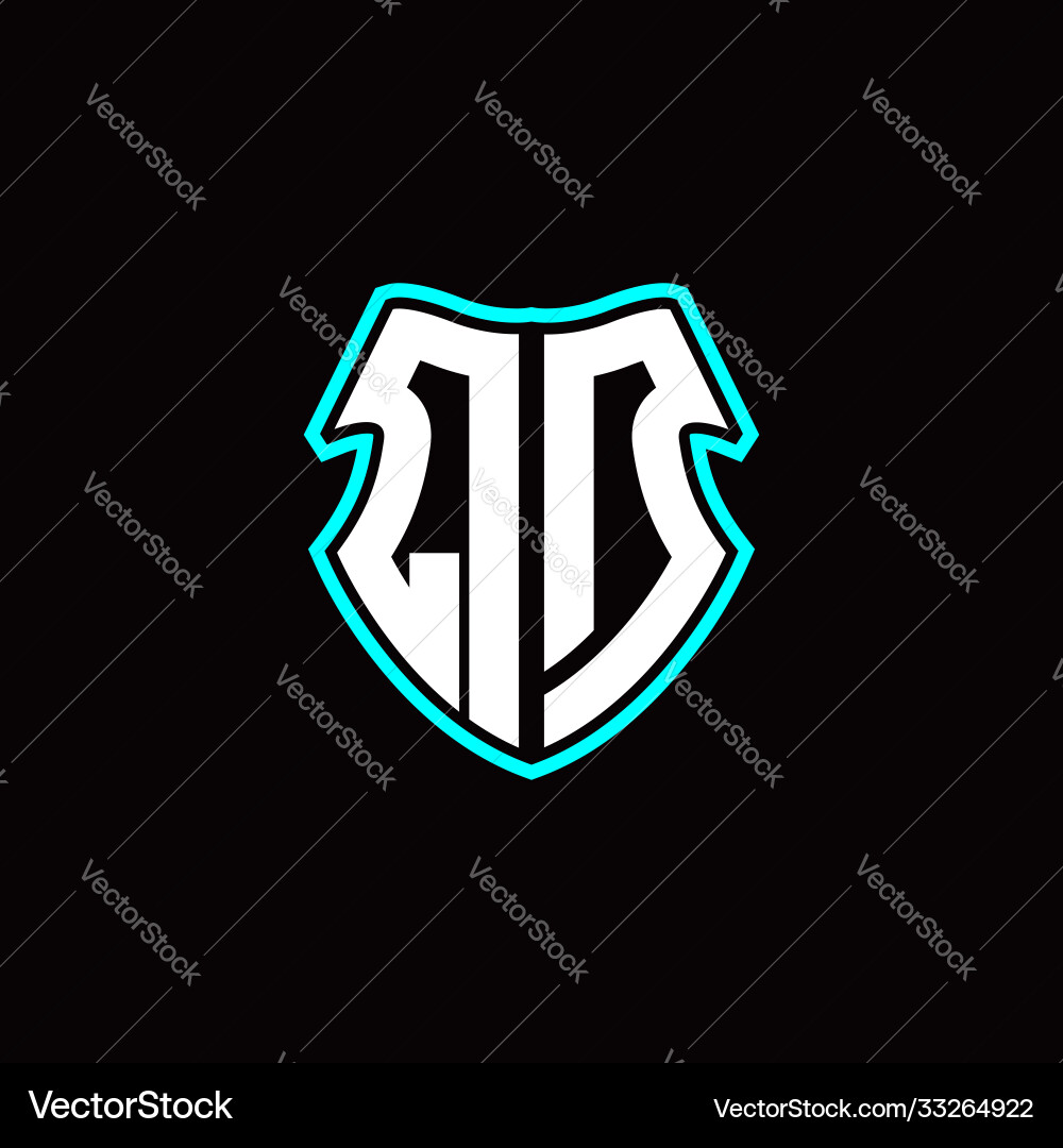 Q d initial logo design with a shield shape Q d initial logo design with a shield shape vector image