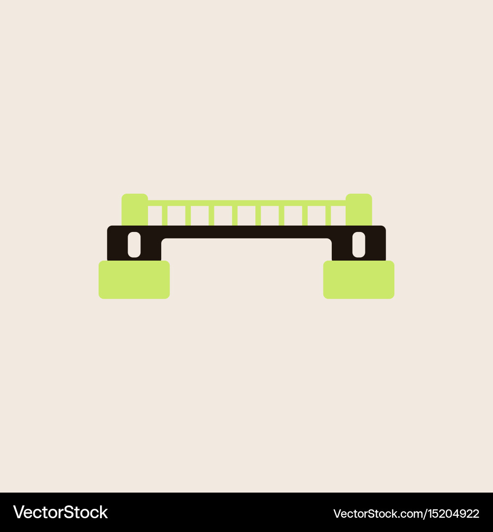 Rail way bridge icon for web mobile vector image