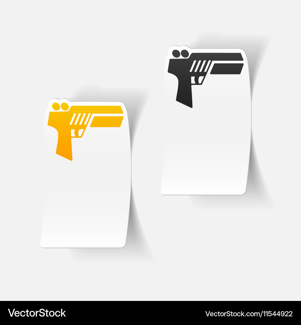 Realistic design element gun game Vector Image