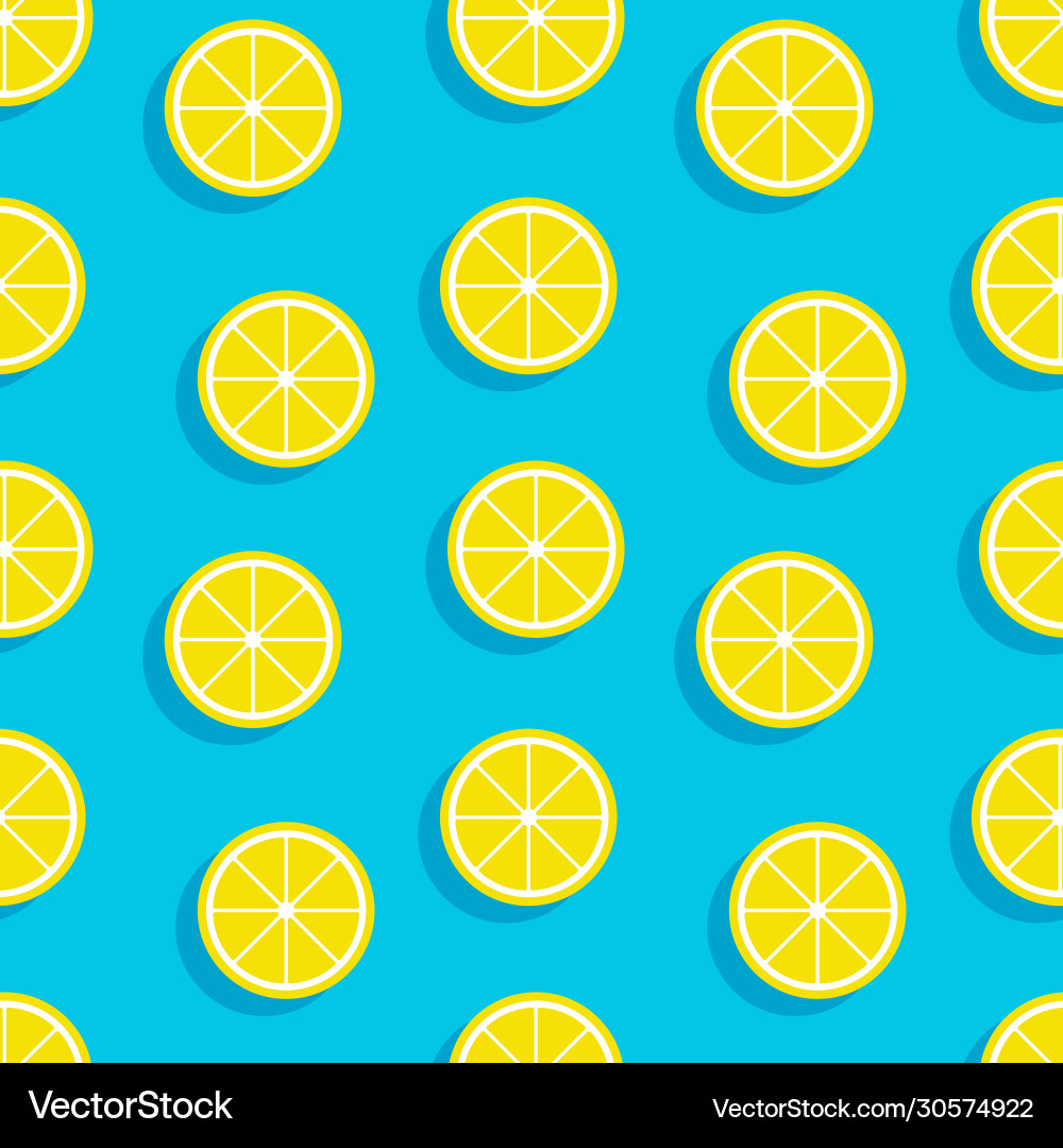Seamless pattern with lemon slices Vector Image