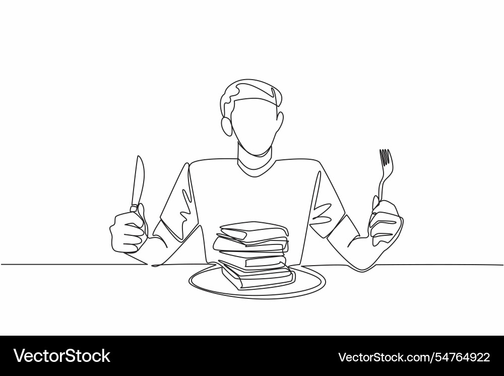 Single continuous line drawing a man in casual Single continuous line drawing a man in casual vector image