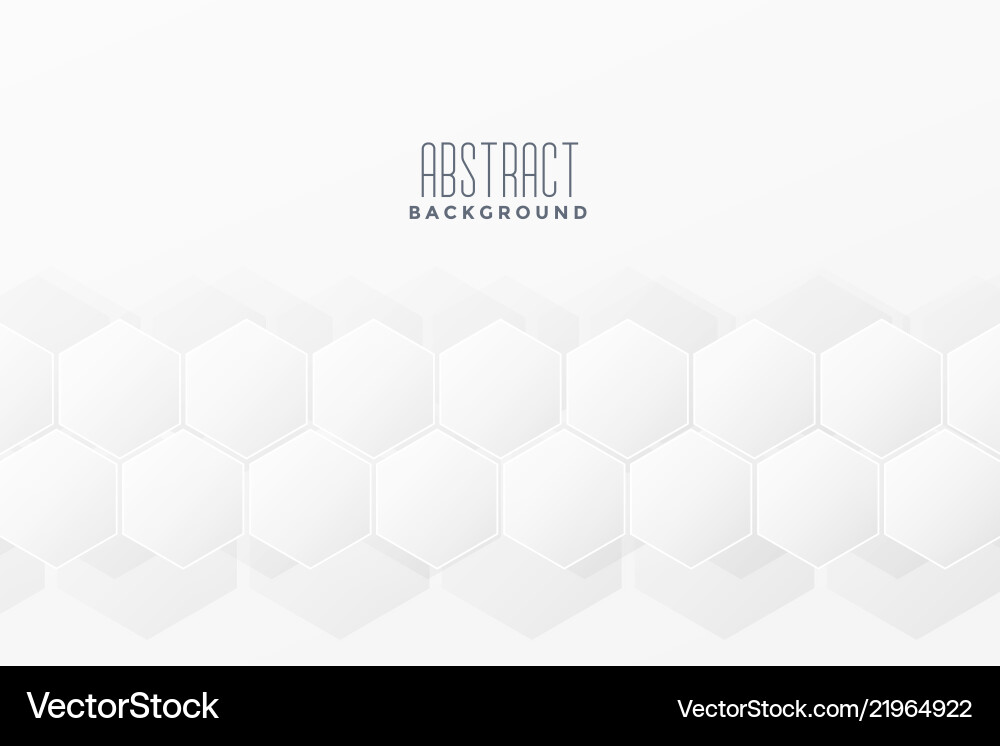 Subtle Hexagonal White Background Vector Image