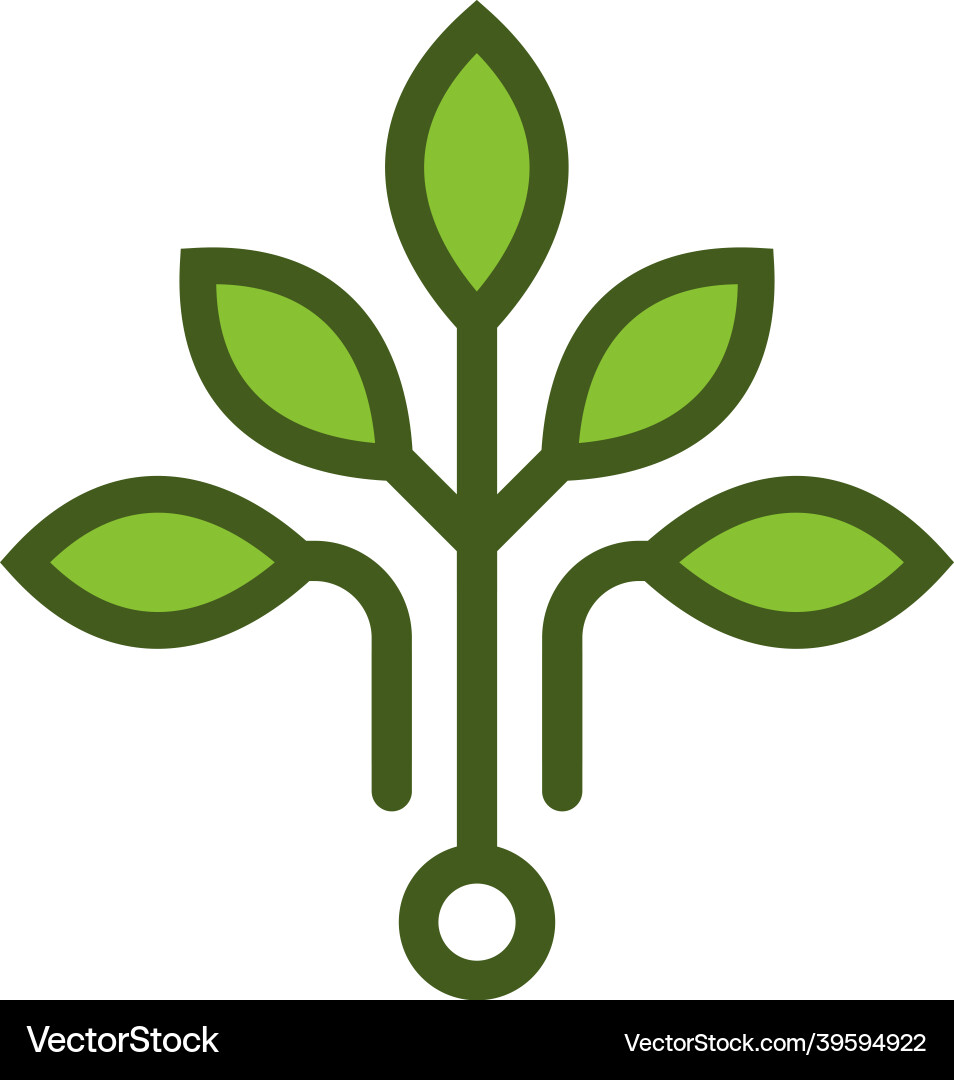 Tree tech logo Vector Image