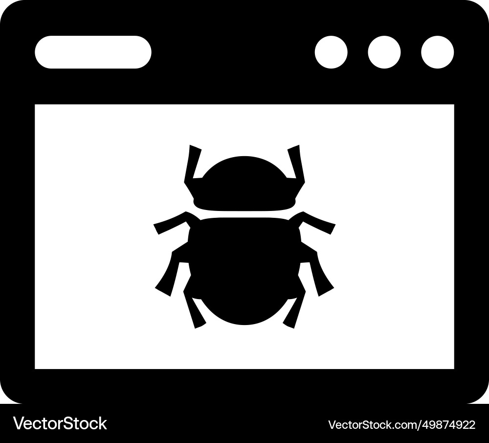 Web hacking icon vector image