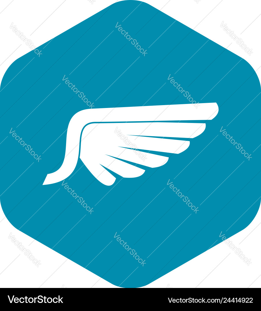 Wing icon simple style Wing icon simple style vector image