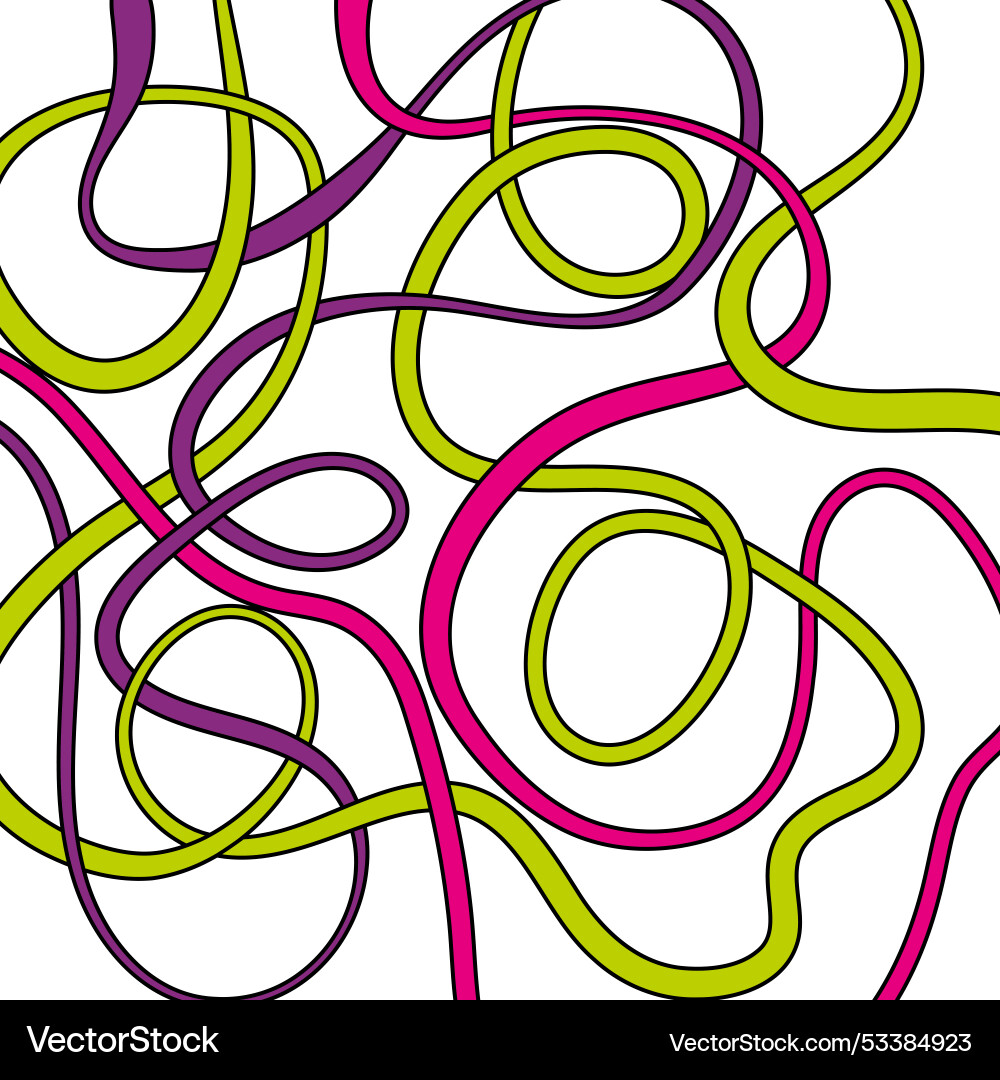 A pattern of colored interlacing lines colorful Vector Image