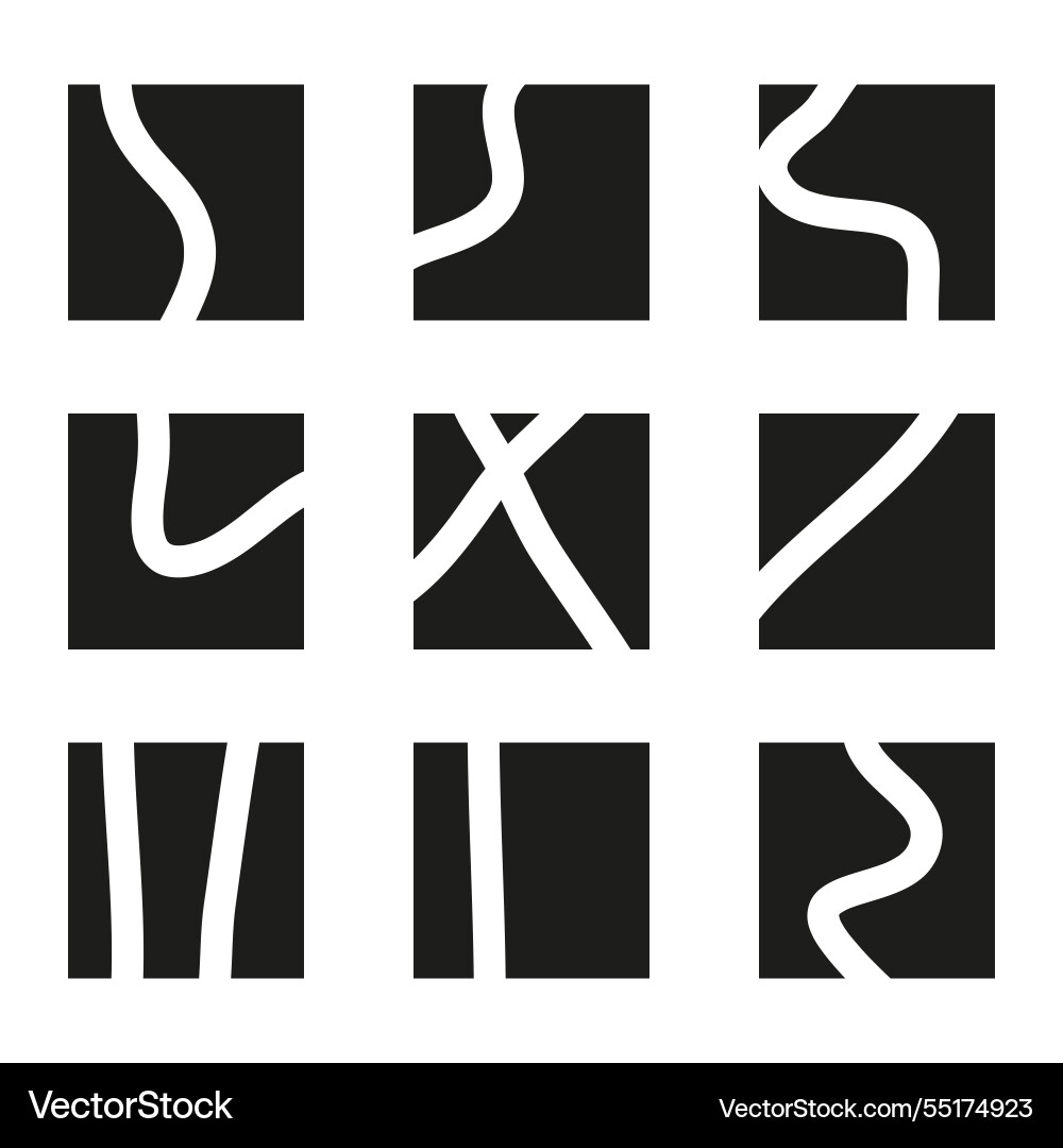 Abstract square pattern wavy line arrangement Abstract square pattern wavy line arrangement vector image