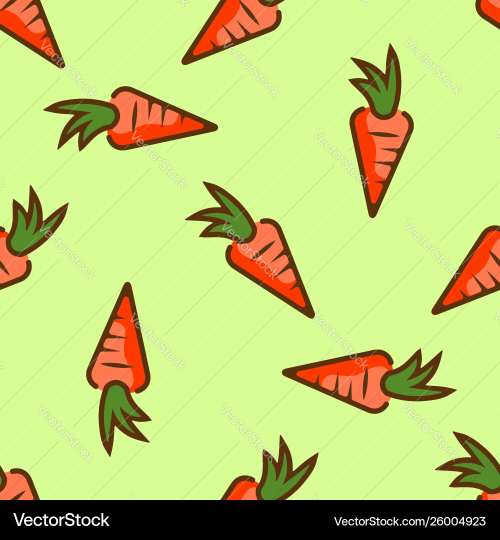 Carrot seamless pattern Carrot seamless pattern vector image