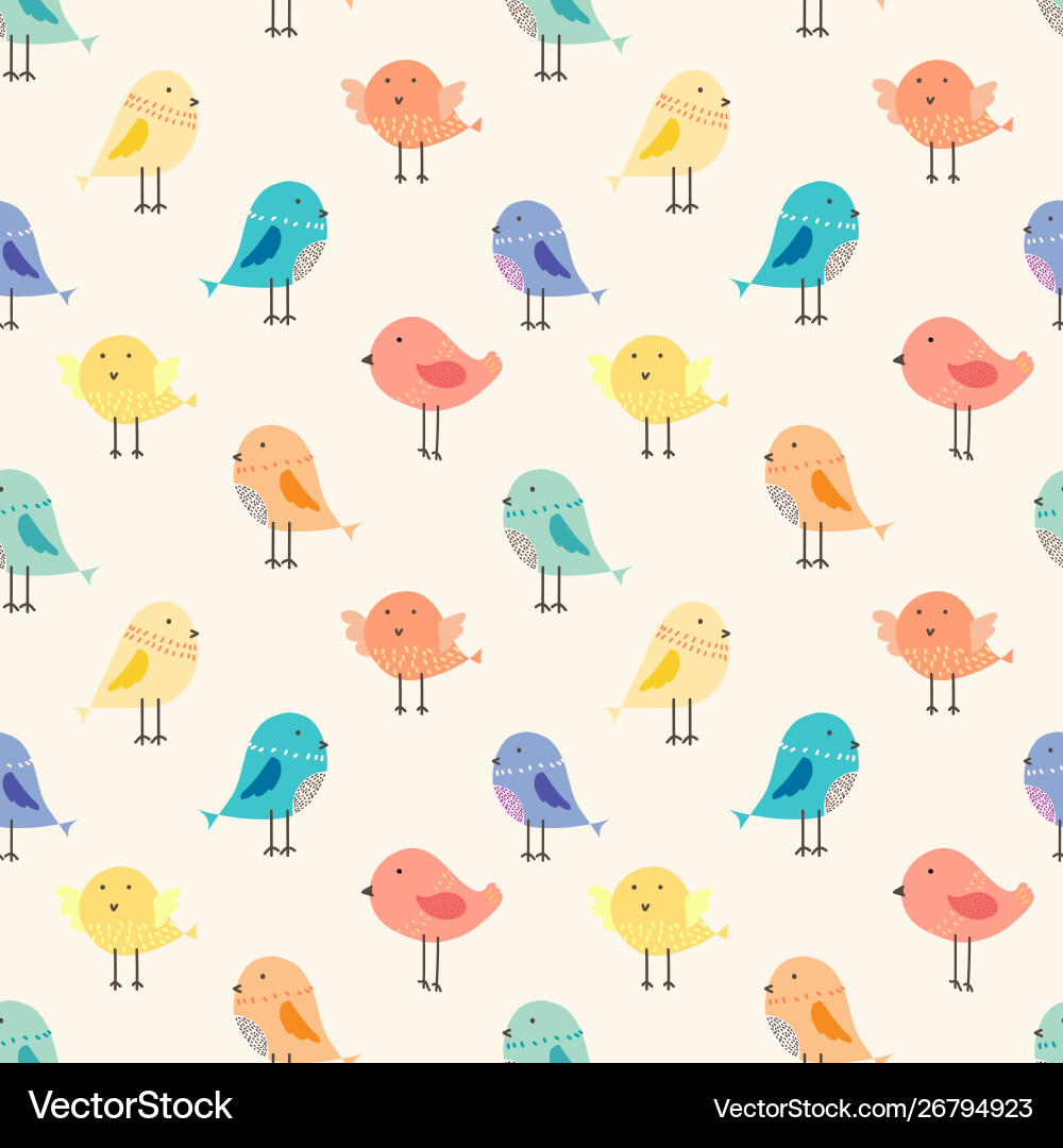 Charming Bird Pattern vector image