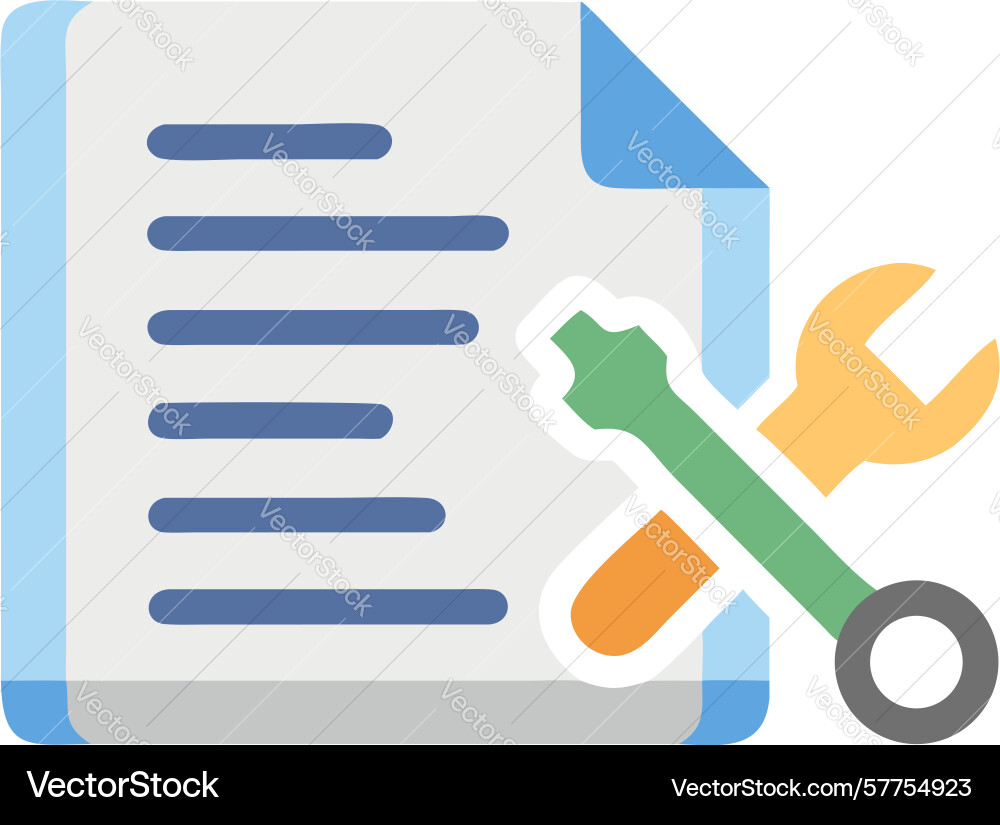Document with red x mark error cancellation vector image