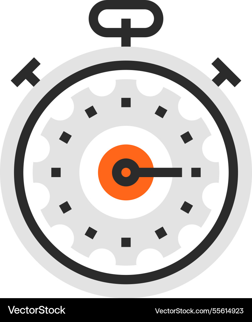 Fast processing flat line web icon concept Vector Image