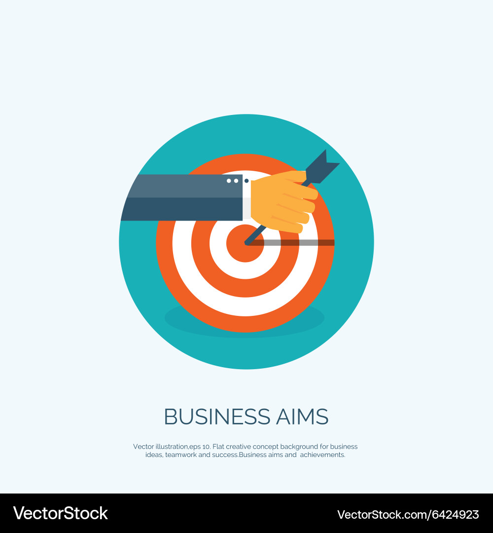 Flat background with target Vector Image