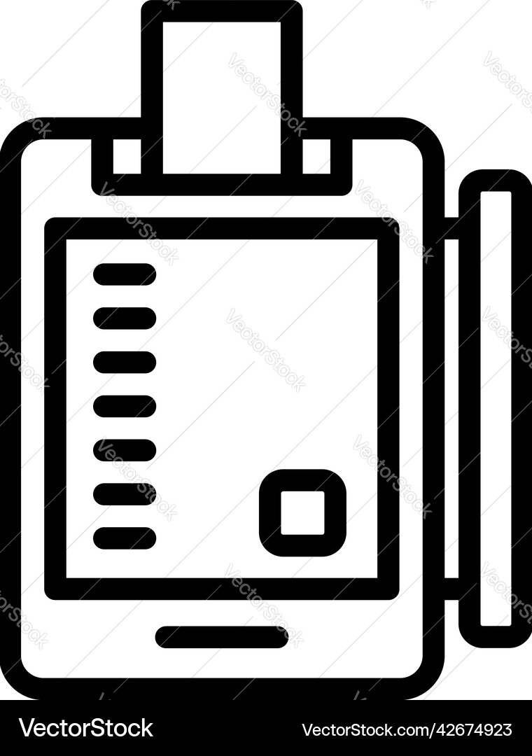 Flat screen machine icon outline point Flat screen machine icon outline point Vector Image