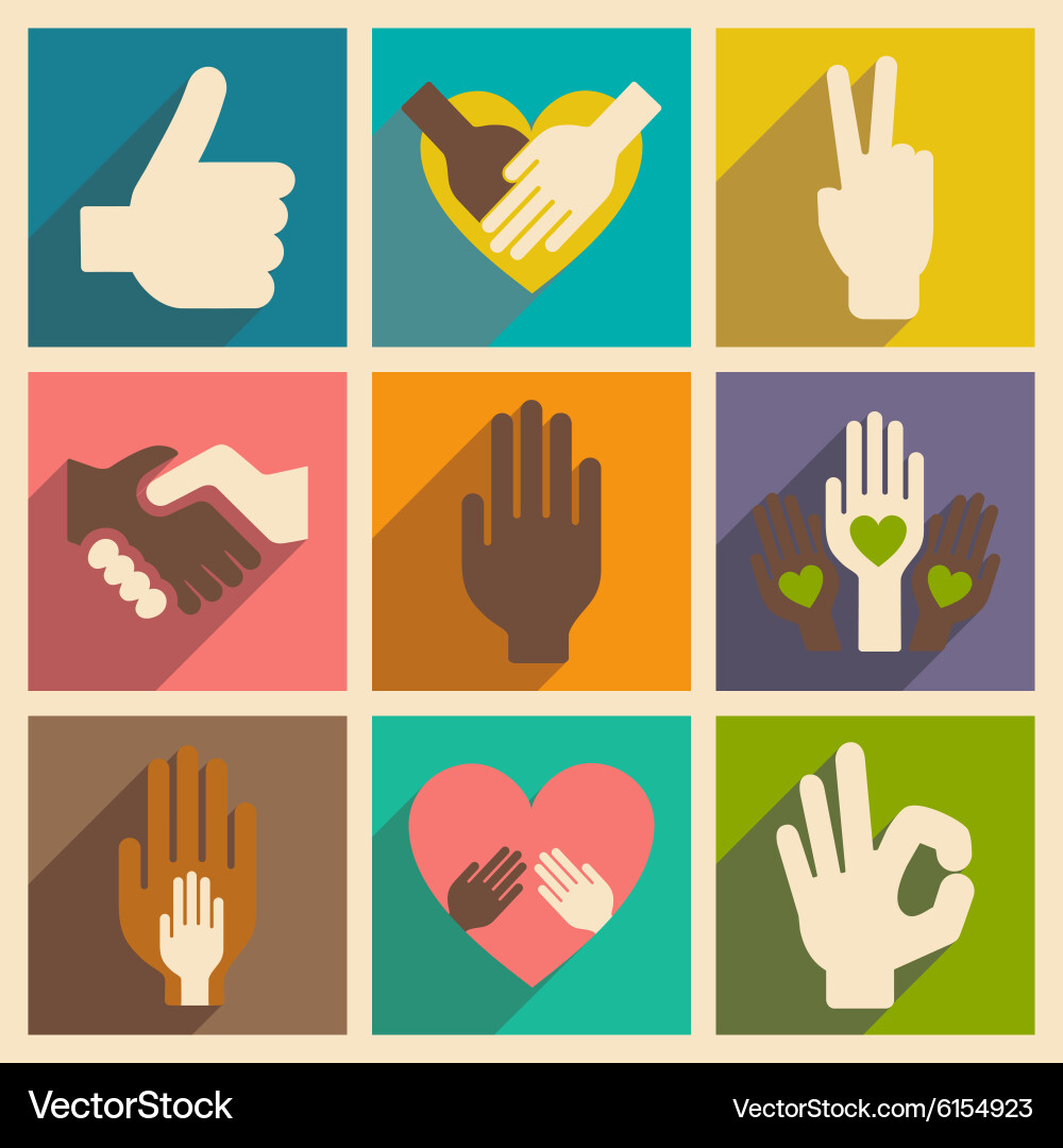 Flat with shadow concept and mobile application vector image