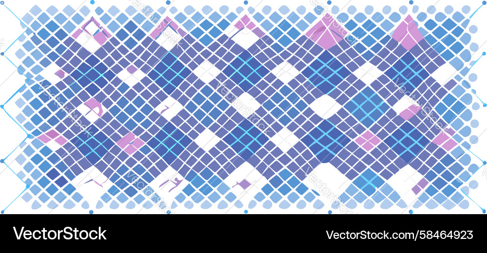 Fluid Diamond Gradient Pattern Vector Image