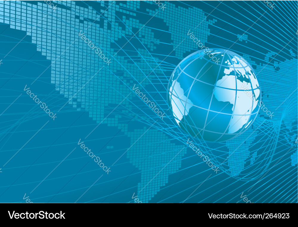 Global Globe Background Vector Image