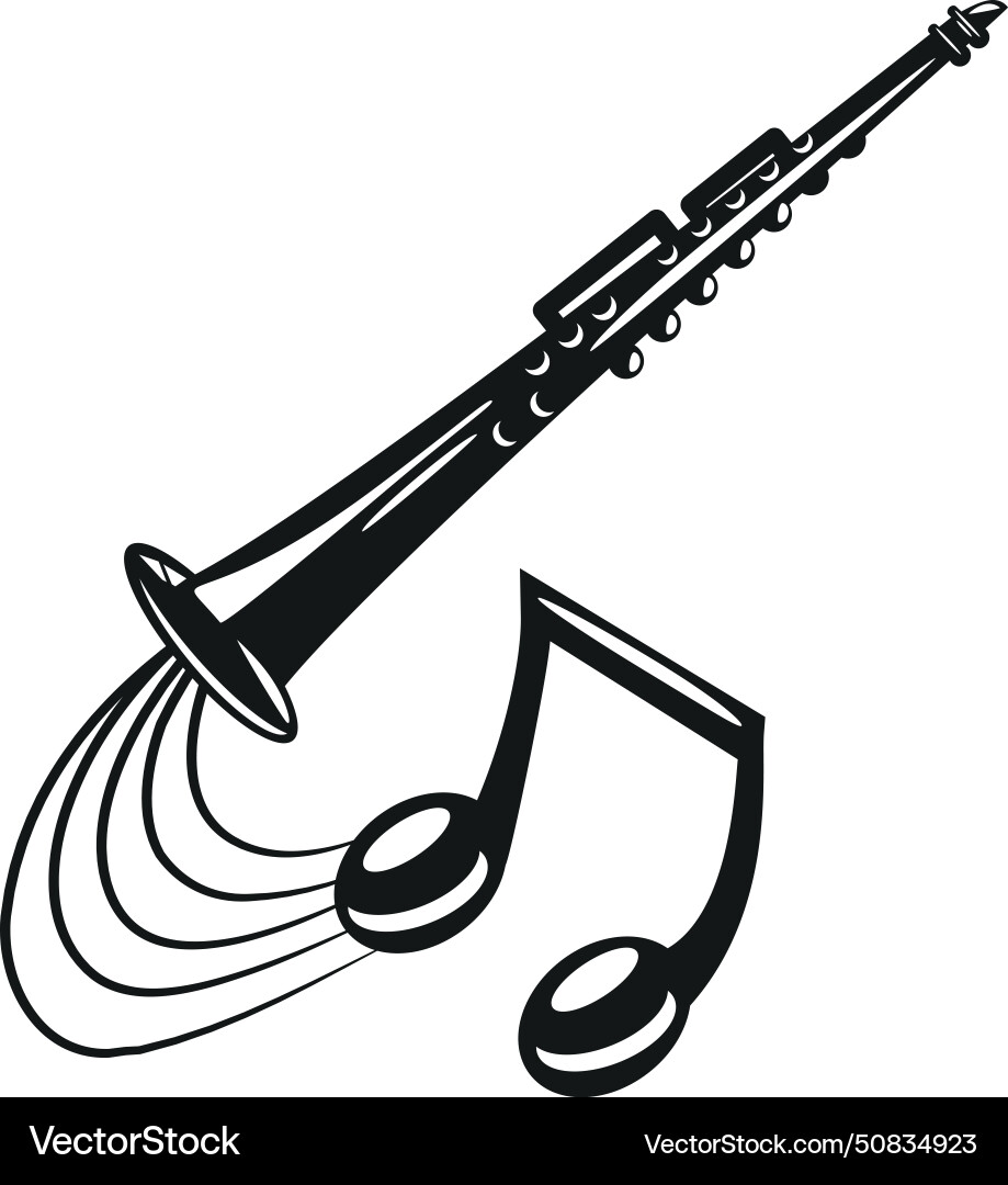 Jazz clarinet music Royalty Free Vector Image - VectorStock