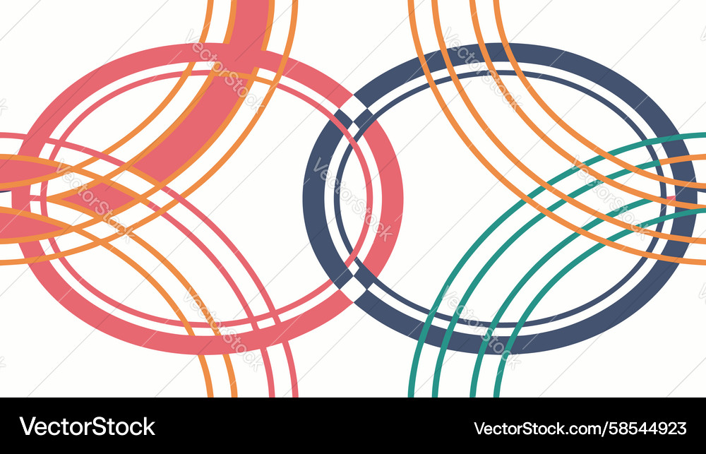 Overlapping Rings Abstract Pattern Vector Image