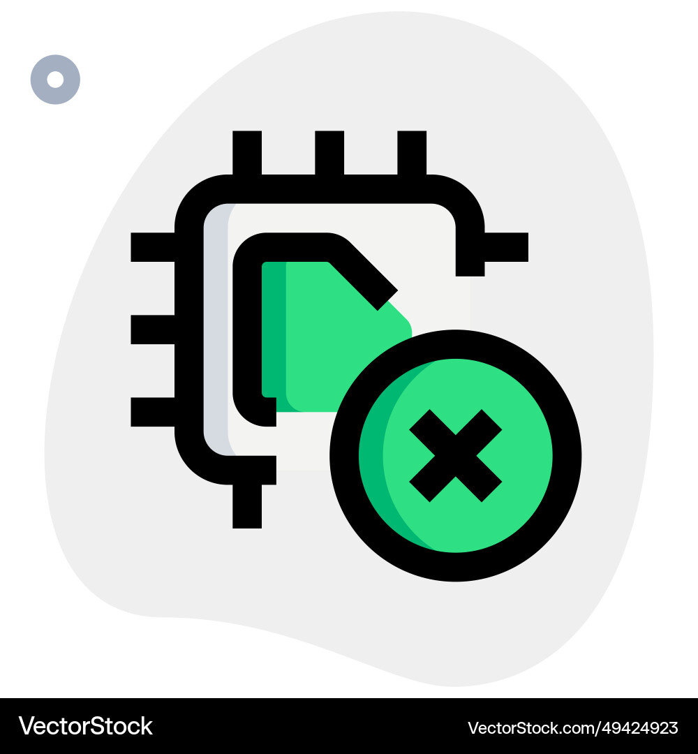Removal of microprocessor from cpu unit Vector Image