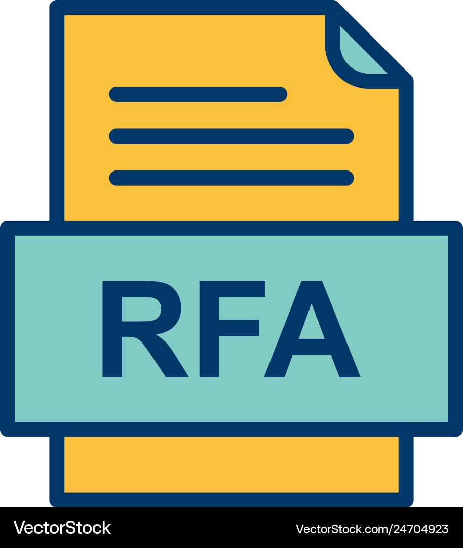 Rfa file document icon vector image
