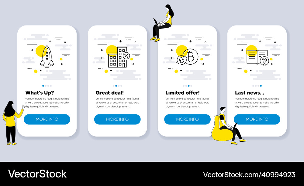 Set of technology icons such as refresh bitcoin Set of technology icons such as refresh bitcoin vector image