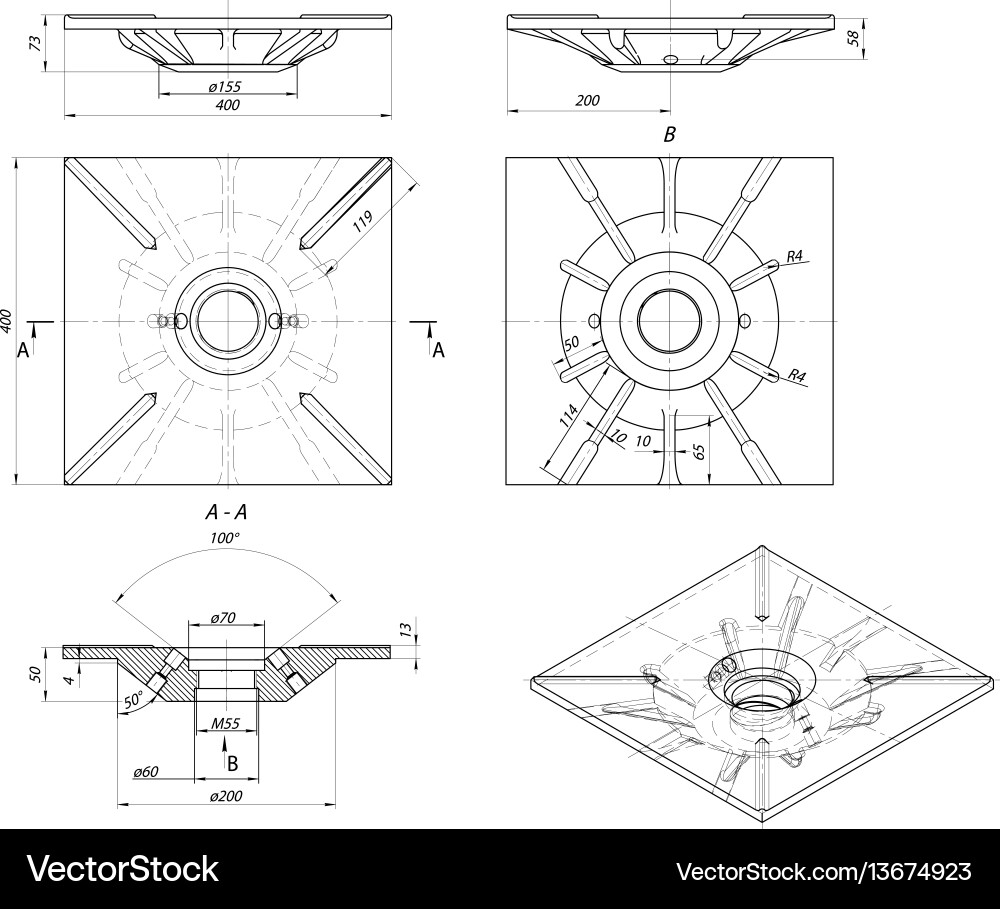 Sketch of bushing image Vector Image