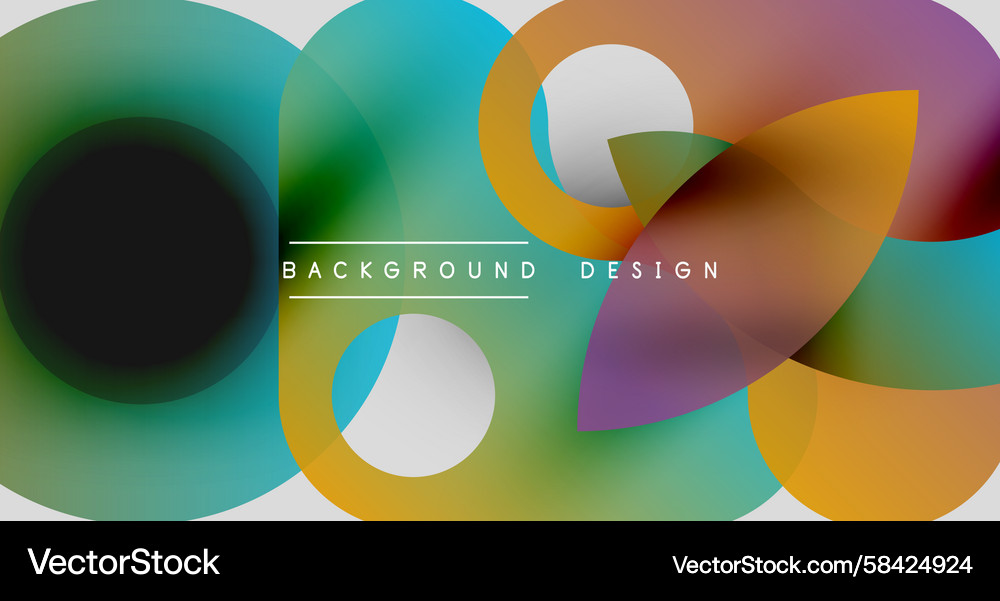 Abstract colorful circles overlap creating Abstract colorful circles overlap creating Vector Image