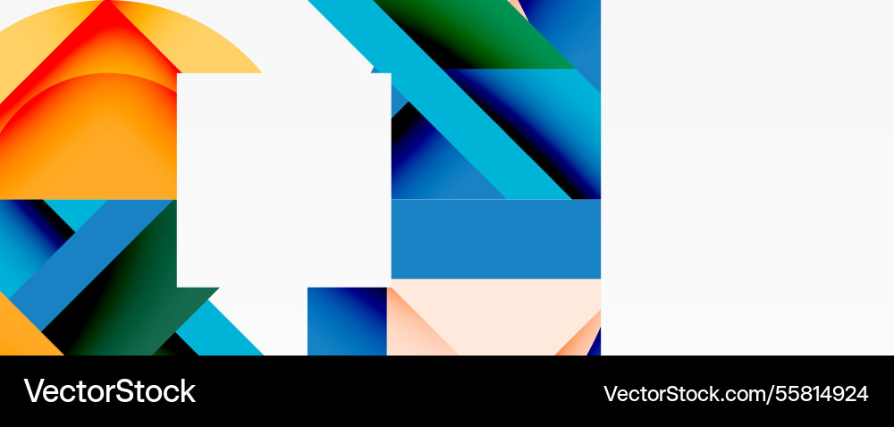 Abstract geometric composition with interlocking Vector Image