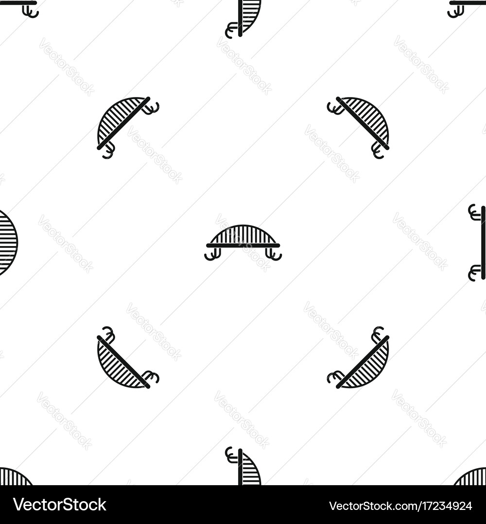 Bench with backrest pattern seamless black Vector Image