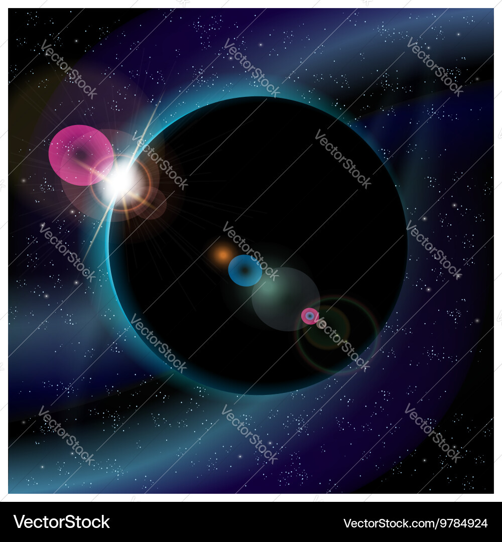 Eclipse of planet vector image