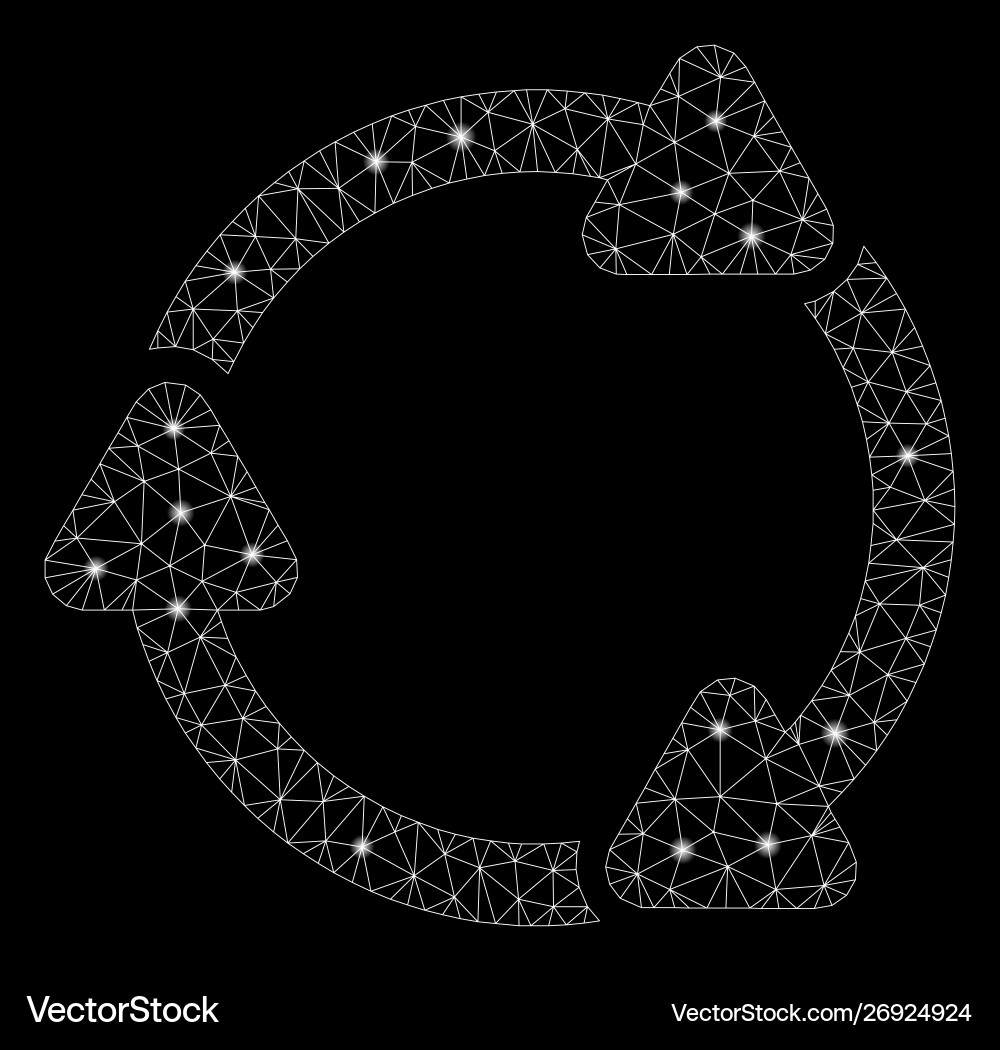 Flare mesh network rotate cw with spots Flare mesh network rotate cw with spots Vector Image