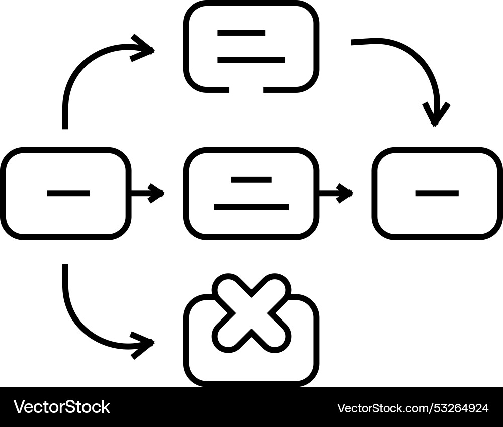 Guerrilla testen ux ui design line icon Guerrilla testen ux ui design line icon vektorbild