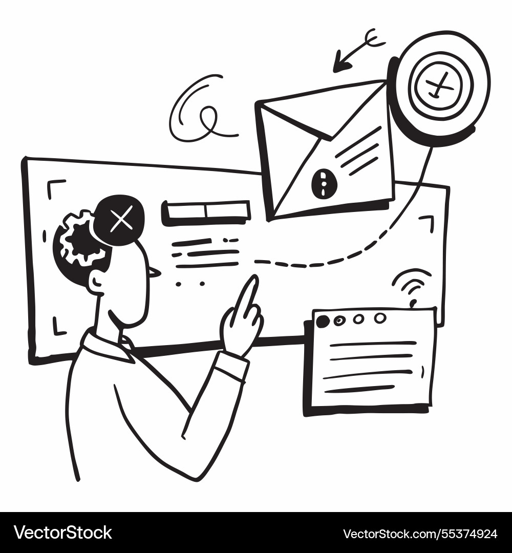 It professional with email troubleshooting Vector Image