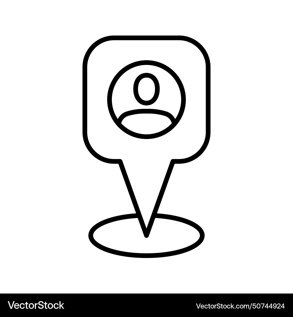 Kartenzeiger mit Benutzer-Icon Person Standort Stift Kartenzeiger mit Benutzer-Icon Person Standort Stift vektorbild