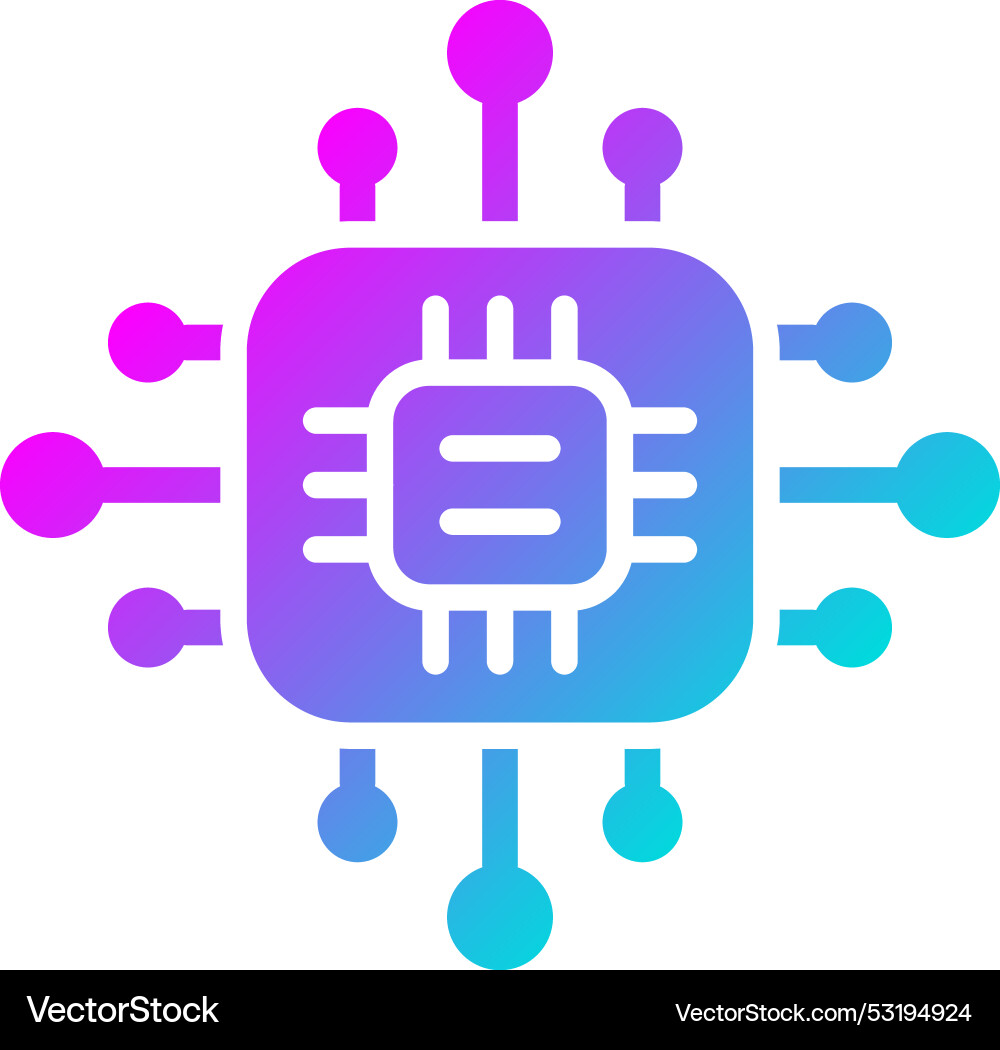 Microprocessor icon design Vector Image