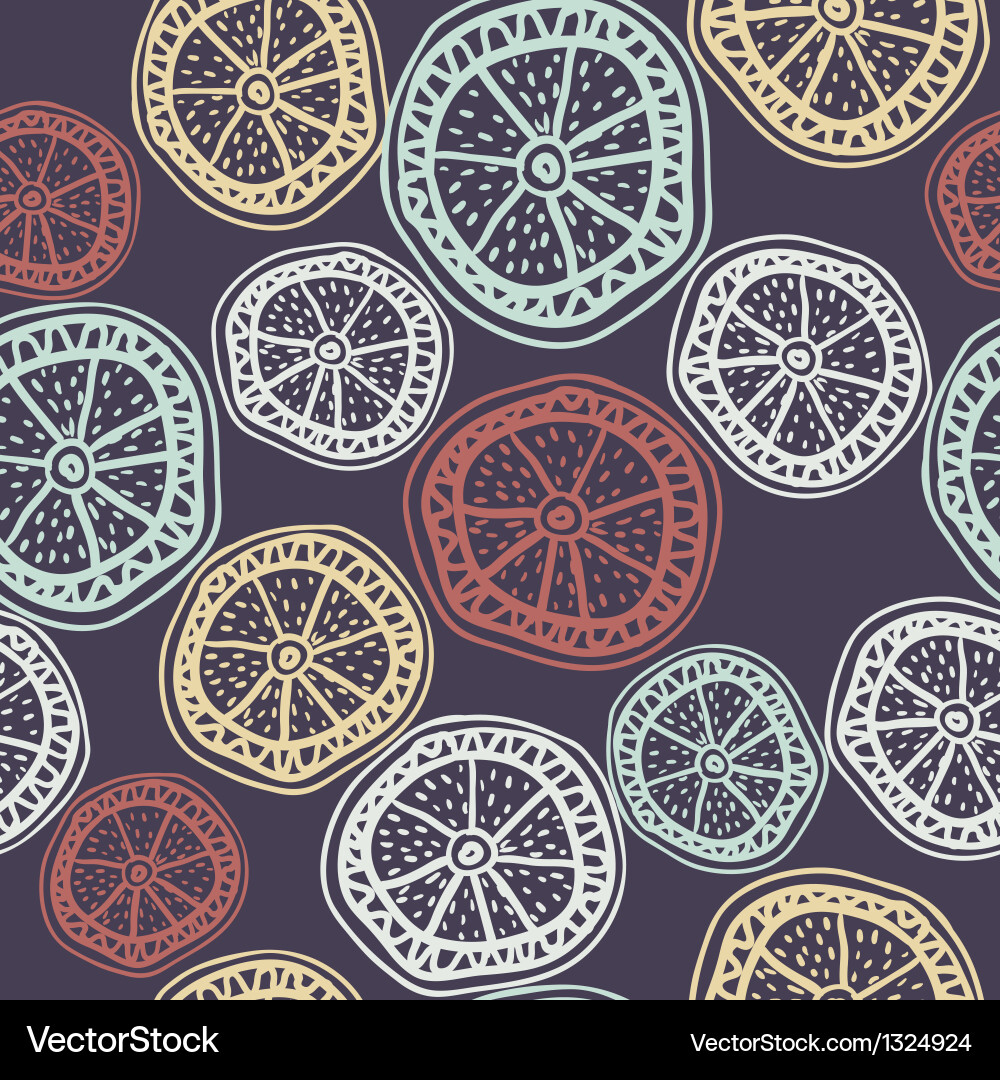 Orange Slice Pattern Vector Image