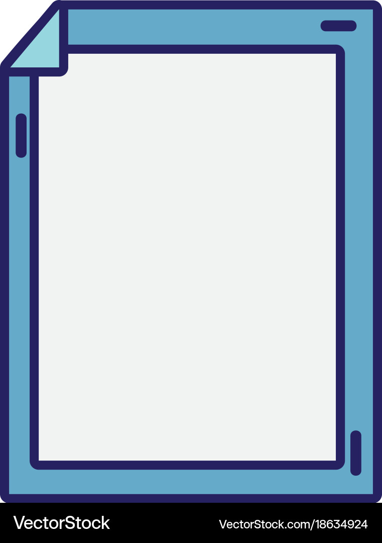 Paper with sheet bent object design Vector Image