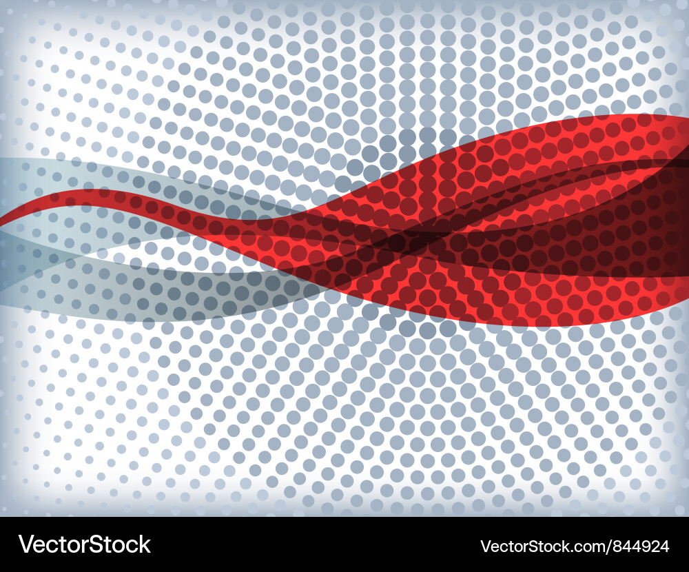 Red Wave Abstract Pattern vector image